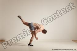 Underwear Martial art Man White Standing poses - ALL Slim Short Brown Standing poses - simple Dynamic poses Academic