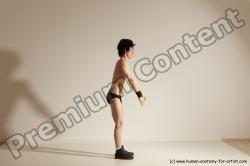 Underwear Gymnastic poses Man White Athletic Short Black Dancing Dynamic poses Academic