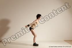 Underwear Gymnastic poses Man White Athletic Short Black Dancing Dynamic poses Academic