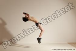 Underwear Gymnastic poses Man White Athletic Short Black Dancing Dynamic poses Academic