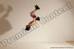 Underwear Gymnastic poses Man White Athletic Short Black Dancing Dynamic poses Academic