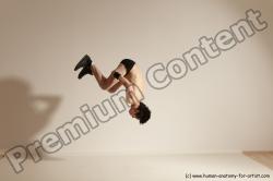 Underwear Gymnastic poses Man White Athletic Short Black Dancing Dynamic poses Academic