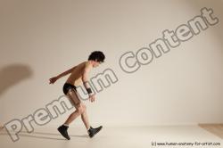 Underwear Gymnastic poses Man White Athletic Short Black Dancing Dynamic poses Academic