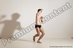 Underwear Martial art Man White Standing poses - ALL Slim Short Brown Standing poses - simple Dynamic poses Academic