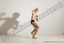 Underwear Martial art Man White Standing poses - ALL Slim Short Brown Standing poses - simple Dynamic poses Academic