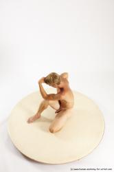 Nude Man White Sitting poses - simple Athletic Short Brown Sitting poses - ALL Multi angles poses Realistic