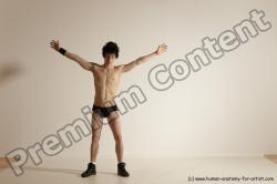 Underwear Gymnastic poses Man White Athletic Short Black Dancing Dynamic poses Academic