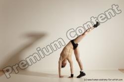 Underwear Gymnastic poses Man White Athletic Short Black Dancing Dynamic poses Academic