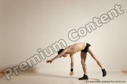 Underwear Gymnastic poses Man White Athletic Short Black Dancing Dynamic poses Academic