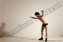 Underwear Gymnastic poses Man White Athletic Short Black Dancing Dynamic poses Academic