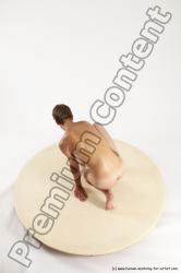 Nude Man White Sitting poses - simple Slim Short Brown Sitting poses - ALL Multi angles poses Realistic