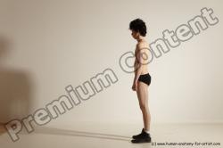 Underwear Gymnastic poses Man White Athletic Short Black Dancing Dynamic poses Academic