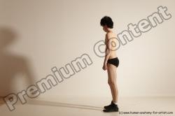 Underwear Gymnastic poses Man White Athletic Short Black Dancing Dynamic poses Academic