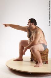 Underwear Man White Sitting poses - simple Overweight Short Black Sitting poses - ALL Academic