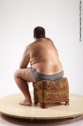 Underwear Man White Sitting poses - simple Overweight Short Black Sitting poses - ALL Academic