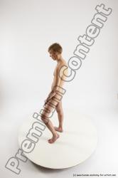 Nude Man White Standing poses - ALL Underweight Medium Brown Standing poses - simple Multi angles poses Realistic