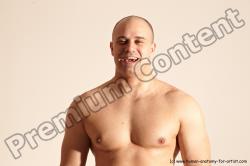 Nude Man White Detailed photos Slim Bald Dynamic poses Realistic