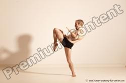 Underwear Martial art Man White Moving poses Athletic Short Brown Dynamic poses Academic