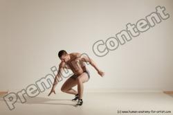 Underwear Martial art Man White Moving poses Athletic Short Brown Dynamic poses Academic