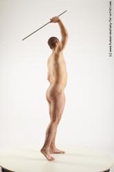 Nude Man White Standing poses - ALL Average Bald Standing poses - simple Realistic
