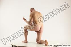 Nude Man White Kneeling poses - ALL Slim Bald Kneeling poses - on one knee Multi angles poses Realistic