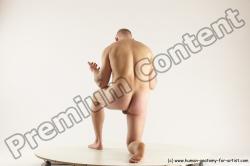 Nude Man White Kneeling poses - ALL Slim Bald Kneeling poses - on one knee Multi angles poses Realistic