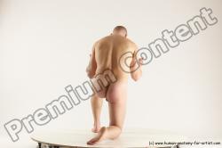 Nude Man White Kneeling poses - ALL Slim Bald Kneeling poses - on one knee Multi angles poses Realistic