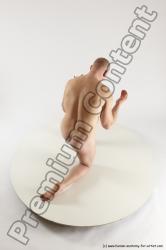 Nude Man White Kneeling poses - ALL Slim Bald Kneeling poses - on one knee Multi angles poses Realistic