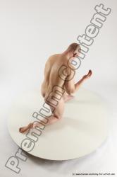 Nude Man White Kneeling poses - ALL Slim Bald Kneeling poses - on one knee Multi angles poses Realistic