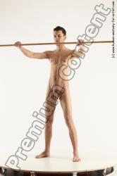 Nude Fighting with sword Man White Standing poses - ALL Athletic Short Brown Standing poses - simple Multi angles poses Realistic