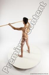 Nude Fighting with sword Man White Standing poses - ALL Athletic Short Brown Standing poses - simple Multi angles poses Realistic