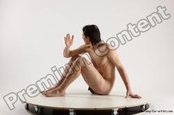 Nude Man White Sitting poses - simple Slim Short Brown Sitting poses - ALL Multi angles poses Realistic