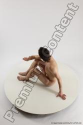 Nude Man White Sitting poses - simple Slim Short Brown Sitting poses - ALL Multi angles poses Realistic