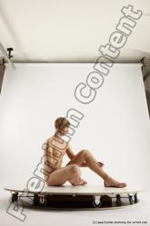 Nude Man White Sitting poses - simple Underweight Medium Brown Sitting poses - ALL Multi angles poses Realistic