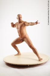 Nude Man White Standing poses - ALL Slim Bald Standing poses - simple Realistic