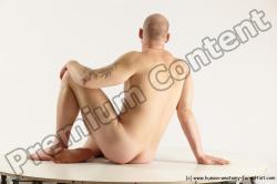 Nude Man White Sitting poses - simple Slim Bald Sitting poses - ALL Multi angles poses Realistic