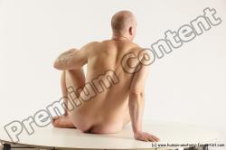 Nude Man White Sitting poses - simple Slim Bald Sitting poses - ALL Multi angles poses Realistic