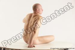 Nude Man White Sitting poses - simple Slim Bald Sitting poses - ALL Multi angles poses Realistic