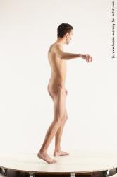 Nude Man White Standing poses - ALL Athletic Short Brown Standing poses - simple Multi angles poses Realistic