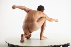 Nude Man White Kneeling poses - ALL Slim Short Brown Kneeling poses - on one knee Realistic