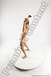 Nude Fighting Man White Standing poses - ALL Slim Short Brown Standing poses - simple Multi angles poses Realistic