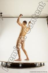 Nude Fighting Man White Standing poses - ALL Slim Short Brown Standing poses - simple Multi angles poses Realistic