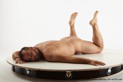 Nude Man White Laying poses - ALL Average Short Brown Laying poses - on stomach Realistic