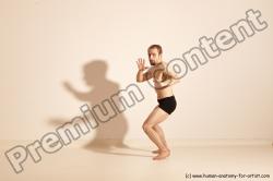 Underwear Martial art Man White Moving poses Athletic Short Blond Dynamic poses Academic