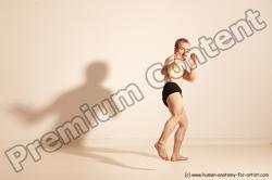 Underwear Martial art Man White Moving poses Athletic Short Blond Dynamic poses Academic