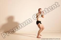 Underwear Martial art Man White Moving poses Athletic Short Blond Dynamic poses Academic