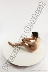 Nude Man White Sitting poses - simple Athletic Short Brown Sitting poses - ALL Multi angles poses Realistic