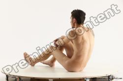 Nude Man White Sitting poses - simple Athletic Short Brown Sitting poses - ALL Multi angles poses Realistic