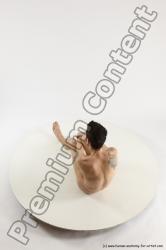 Nude Man White Sitting poses - simple Athletic Short Brown Sitting poses - ALL Multi angles poses Realistic