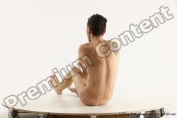 Nude Man White Sitting poses - simple Athletic Short Brown Sitting poses - ALL Multi angles poses Realistic